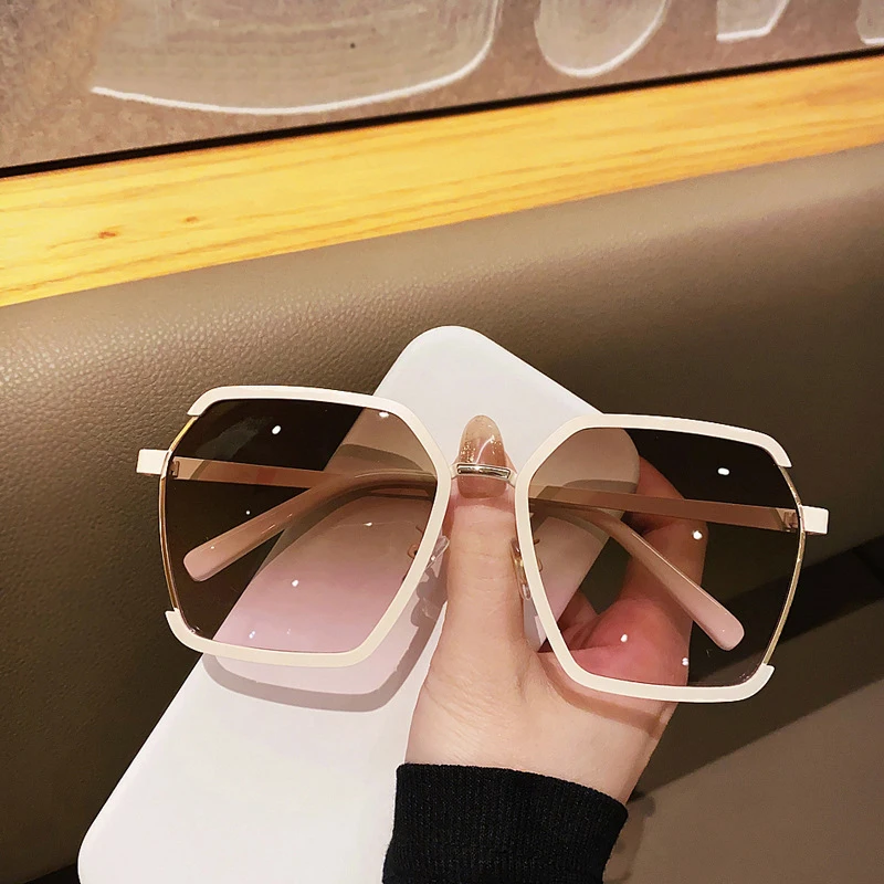 2022 New Custom Logo Summer Luxury Womens Shades Women River Oversized Square Sunglasses