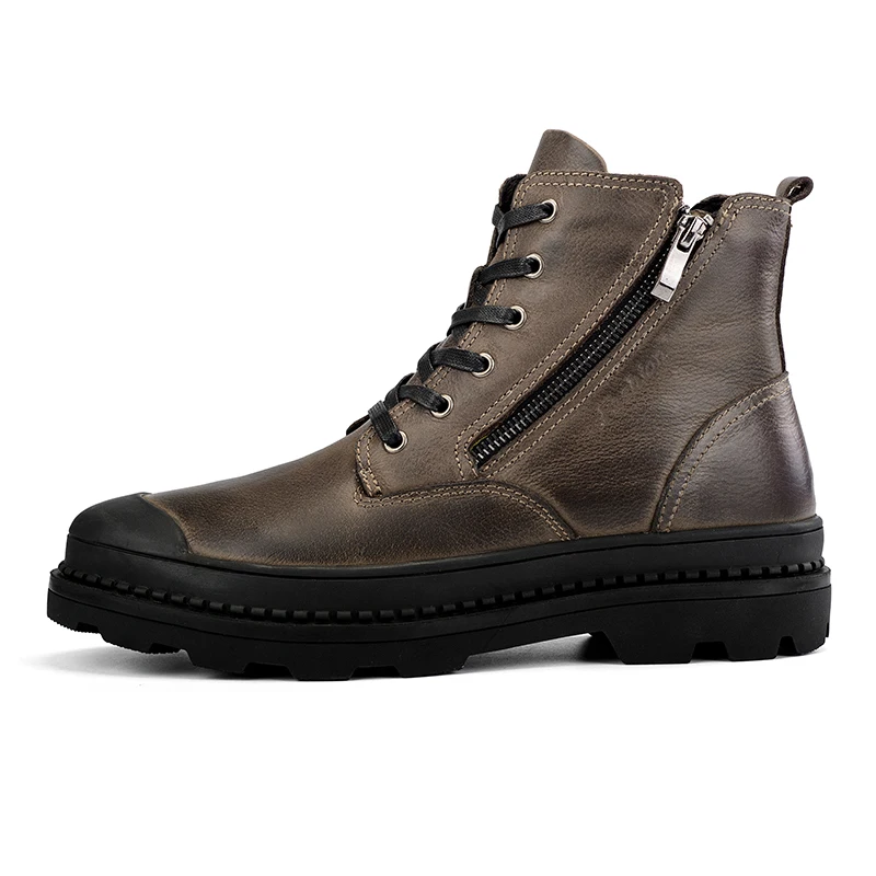 

2022 New Arrivals High Top Outdoor Shoes Plus Size 47 Genuine Leather Martin Ankle Boots For Men