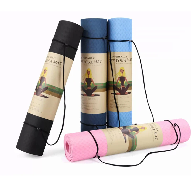 

Custom Logo High Quality TPE Yoga Mat Eco Friendly Plus Thick 10 MM High Quality Yoga Mat, 10 colors