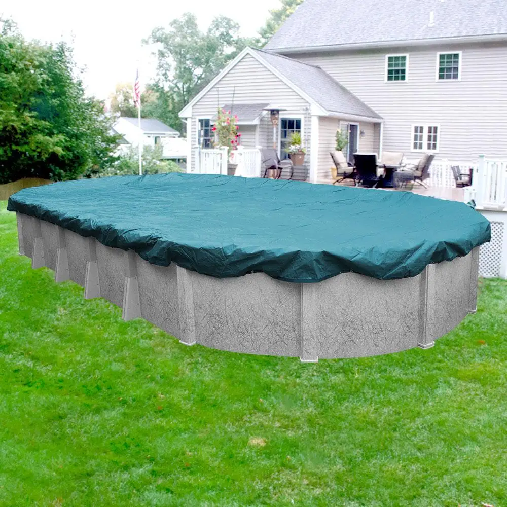 Custom Size Winter Swimming Pool Cover Heavy Gauge PE Tear-Resistant Wind & Snow Proof Free Shipping manufacture