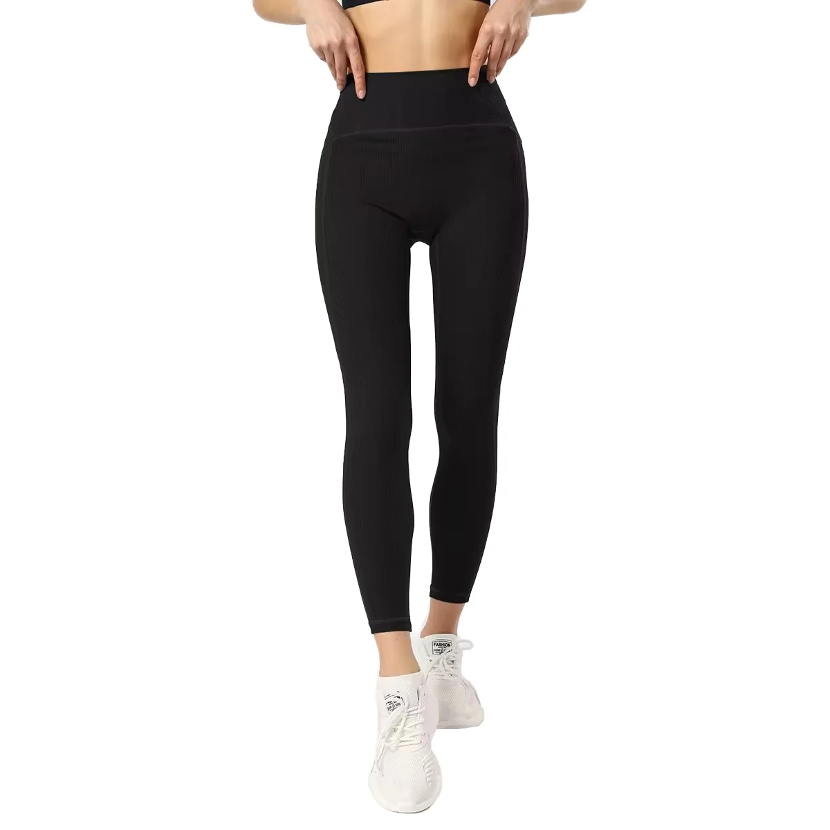 高腰罗纹2件套瑜伽服套装
