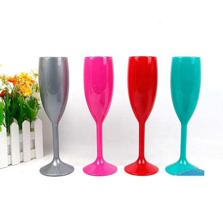 

Amazon Sells 170ml Unbreakable Color Champagne Goblets, Customized color