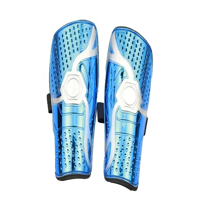 

Colour electroplating fashionable football training equipment sports skid-proof and wear-resistant leg protector, Yellow, blue