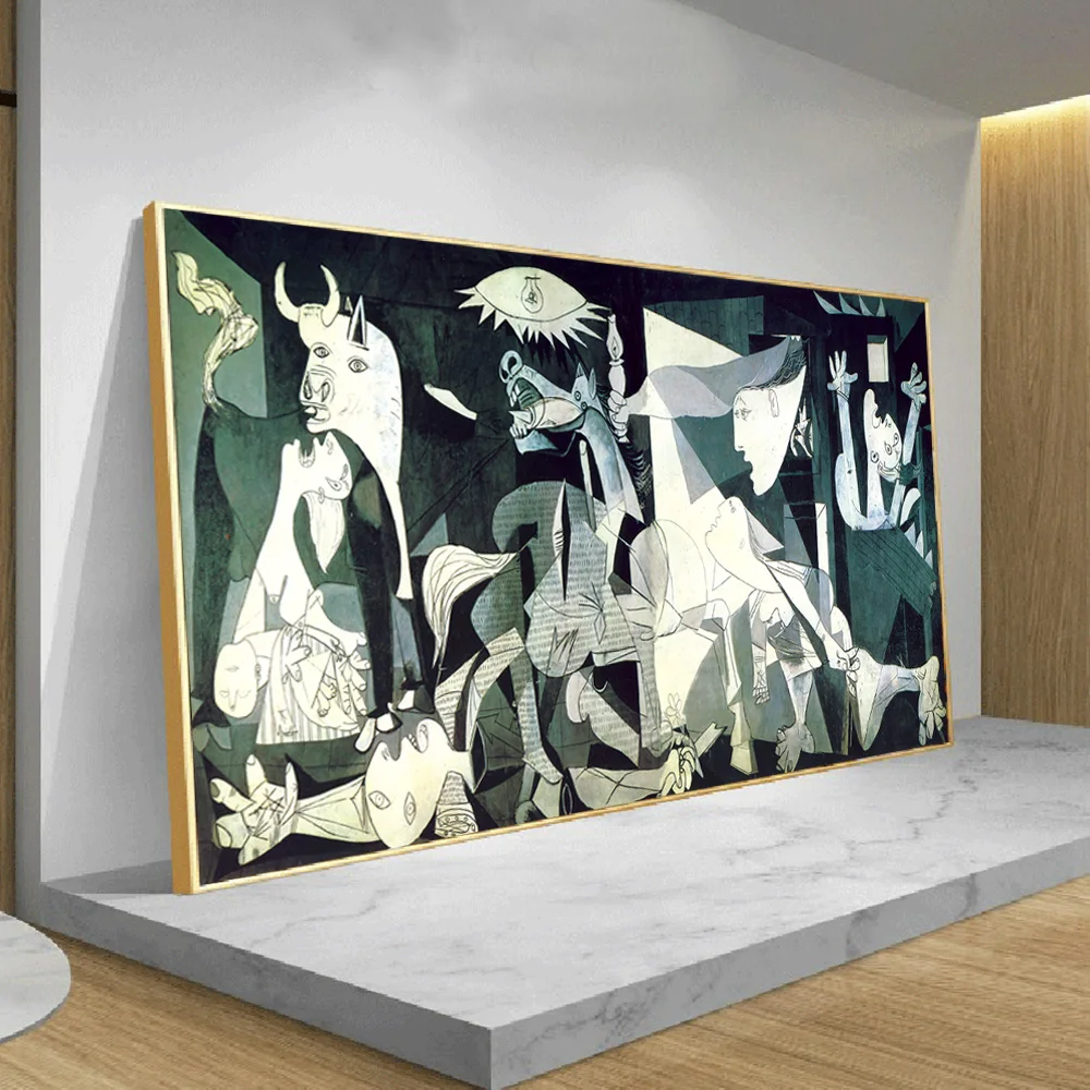 Picasso Famous Oil Painting Guernica Reproductions Canvas Art Poster Abstract Modernism Wall Picture  Home Decor