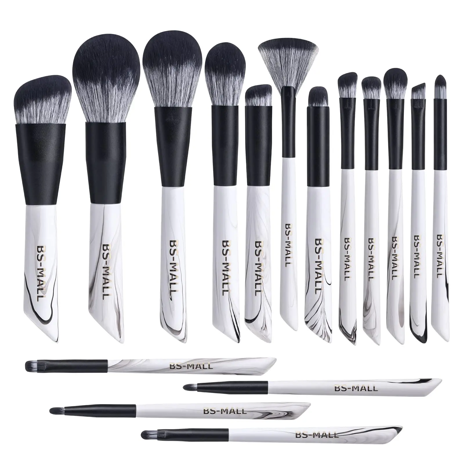 

16 Pcs Makeup Brush Set Black Premium Synthetic Foundation Powder Concealer Eye Shadow Brush Beauty Tool Makeup Brush Set