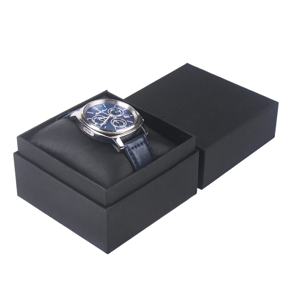 

Custom jewelry Packaging Box Handmade Watch Paper Box Magnetic, Black