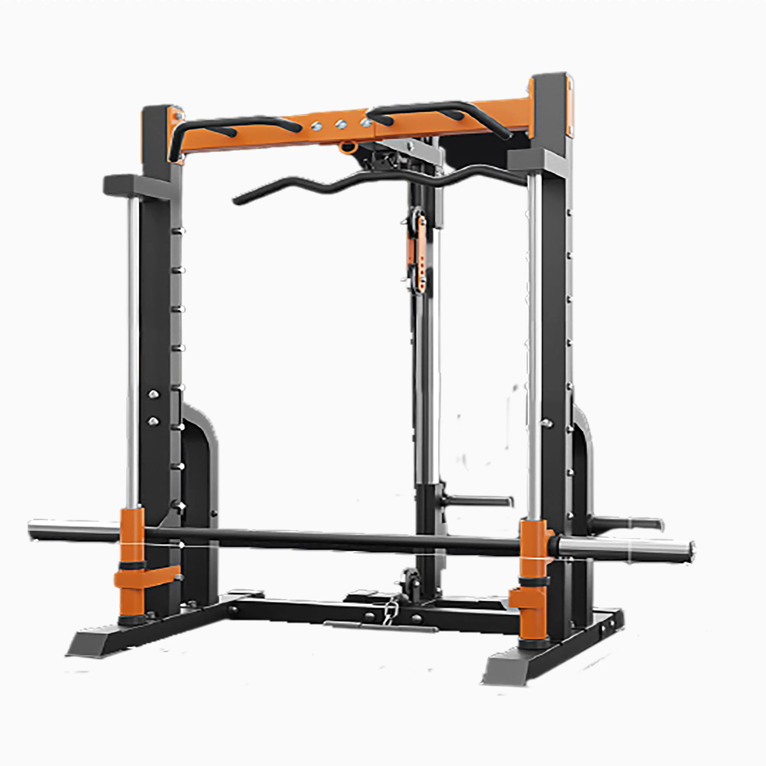 

New Design Fitness trainer Gym Equipment Commercial mutli function station with Power Squat Rack, Yellow