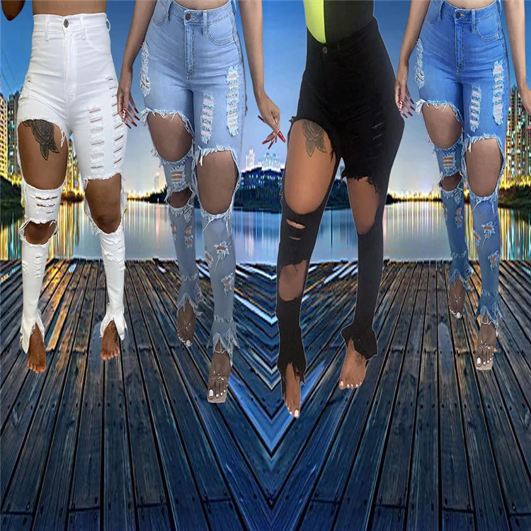 

GC-2081509 denim jeans women ripped pants women clothing