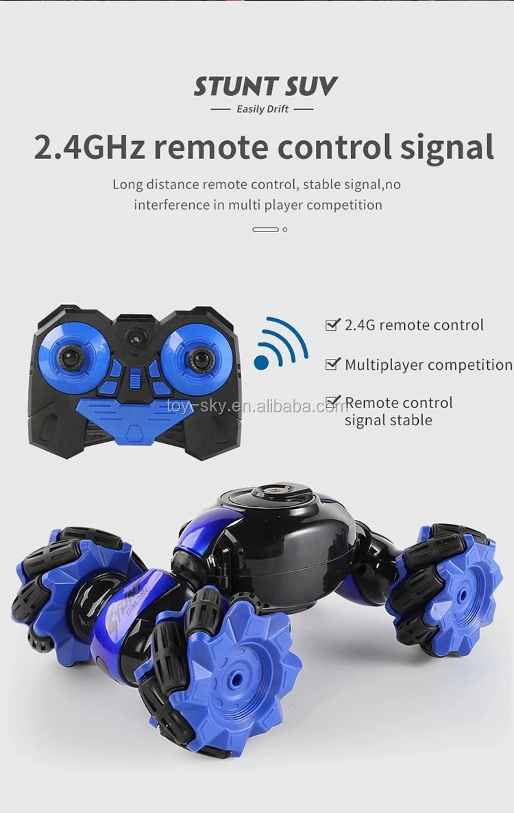 2.4Ghz Hand Gesture Sensing Control Double-side Wholesale RC Cars Toy Off Road Remote Control Stunt Car With Light Music