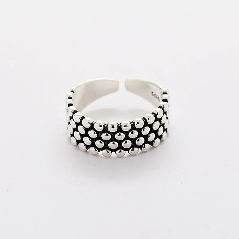 

INS High quality wholesale jewellery adjustable ring womens 925 sterling engagement Wedding silver rings, Silver color