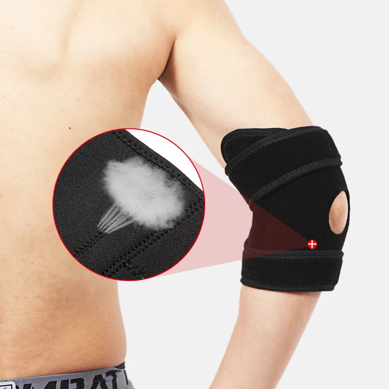 

Fitness Compression elbow protector sleeve brace support pads elbow pad, Black