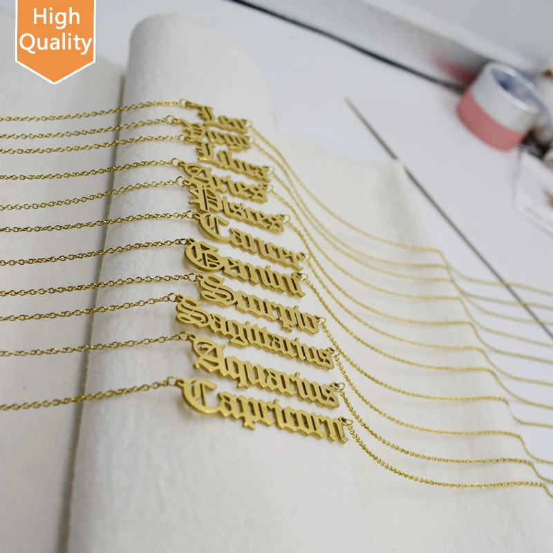 

Wholesale Stainless Steel Gold Plated Chinese Zodiac Sign Pendant Necklace Jewelry