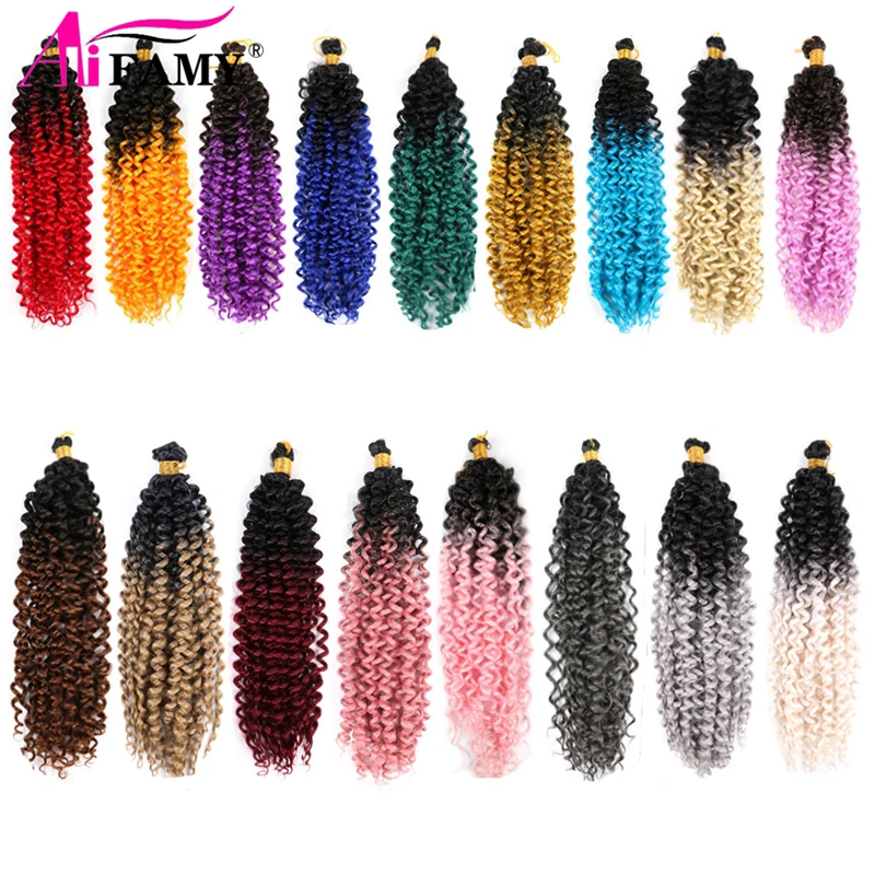 

Synthetic Freetress Water Wave Bohemian Crochet Braid Crochet 14" Pure Color Deep Twist Braiding Hair extension