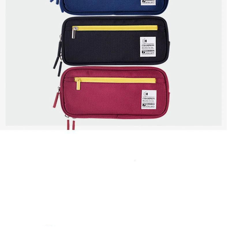 product-GF bags-2020 Creative Zipper Pencil Case Twill Canvas Large Pen Box Kawaii Pencil Bag For St