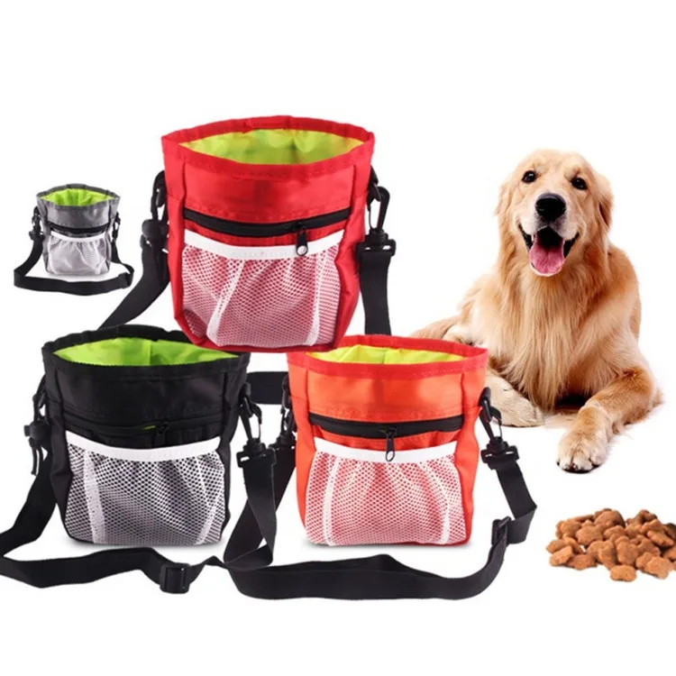 

Durable Oxford Foldable Dog Treat Bag Outdoor Pet Snack Food Treat Dog Training Pouch Bag, Customized color