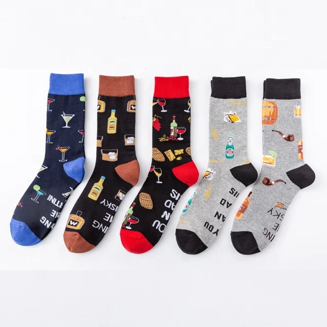 

Popular Factory Price Custom Cotton Couple Socks Jacquard Knitting Machine Socks