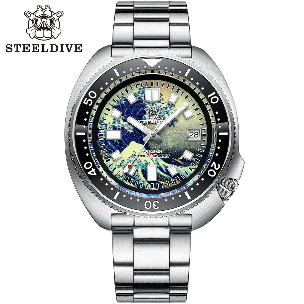 

SD1970 In Stock  Men Mechanical Watch Diving Wristwatch 200 Merter Water Resistance Stainless Steel Watch Relojes Hombre