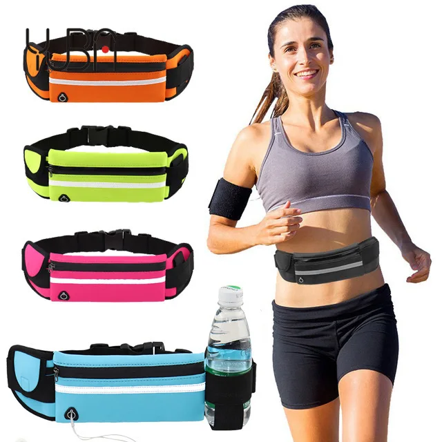 

OutdoorNeopreneWaterproofSportWaistBagWithWaterBottleHolderforHikingCyclingRunningBelt, Same as picture