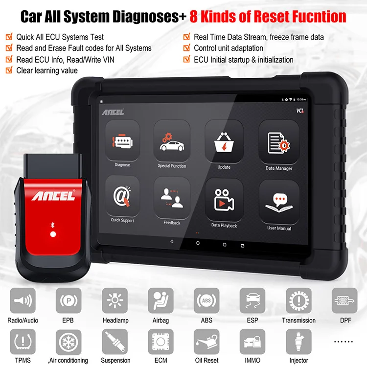 Ancel X6 Obd2 Automotive Scanner Wifi Bt Full Systems Code Reader Abs Airbag Oil Epb Dpf Reset Obd Car Diagnostic Tool Buy Obd2 Automotive Scanner Wifi Bt Full Systems Code Reader Abs Airbag