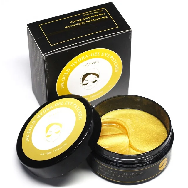 

In Stock Anti-wrinkle hydrogel eye pads collagen 24k gold eye mask instant fiming eye patch