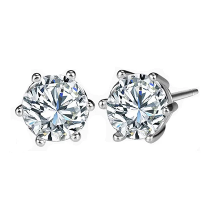 

Fashion colorful zircon round stud earring