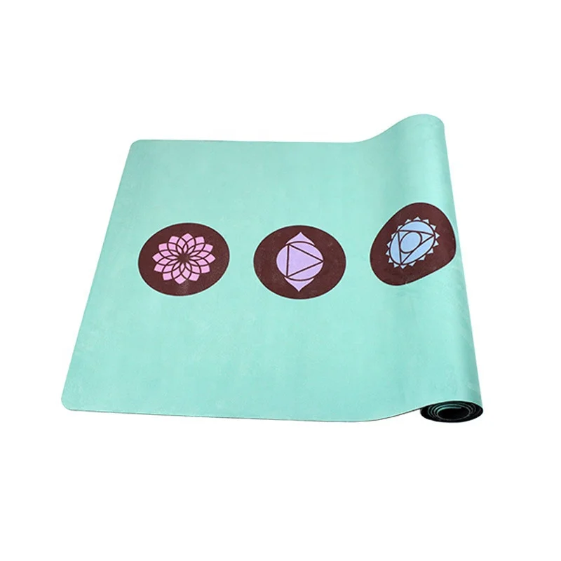 

Factory Price Foldable Custom Printed Natural Rubber Suede Colorful non slip Travel Yoga Mat, Customized