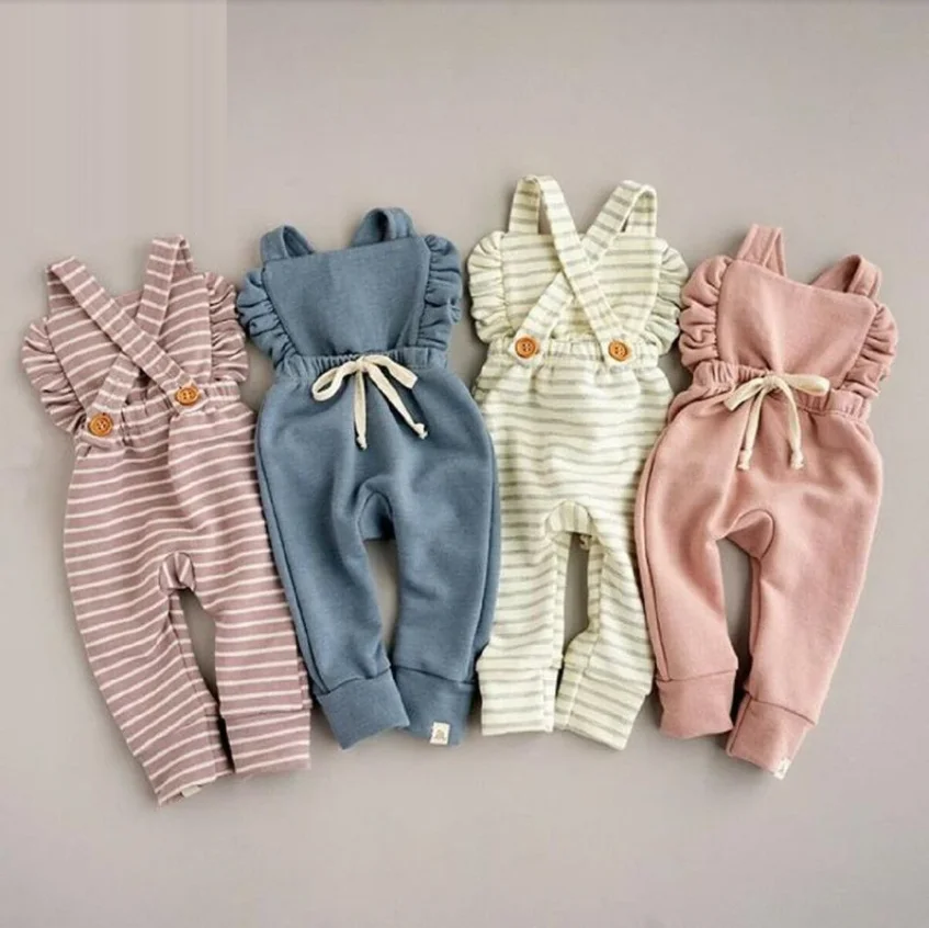 

Manufacturers wholesale baby romper sleeveless boutique solid color one-piece toddler baby ruffle romper, Customized color
