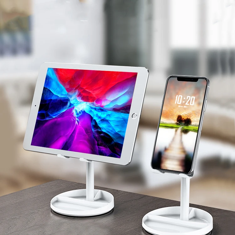 

Mobile Phone Accessories Universal Mobile Tablet Stand Tablet Pc Bracket Adjustable Desk Cell Phone Holder with Mirror