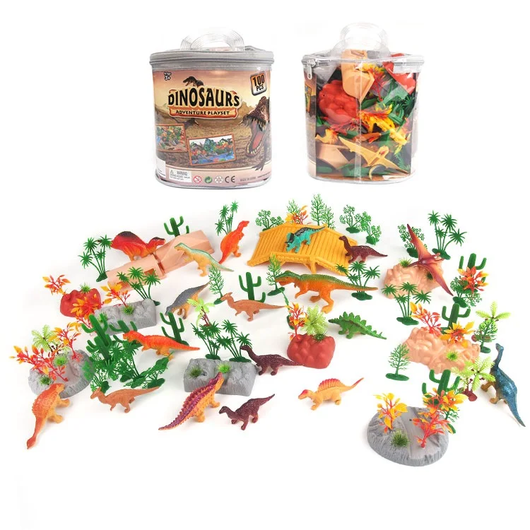 

100PCS Dinosaur Scene Series Toys Dinosaur World Toys For Kids, Colorful
