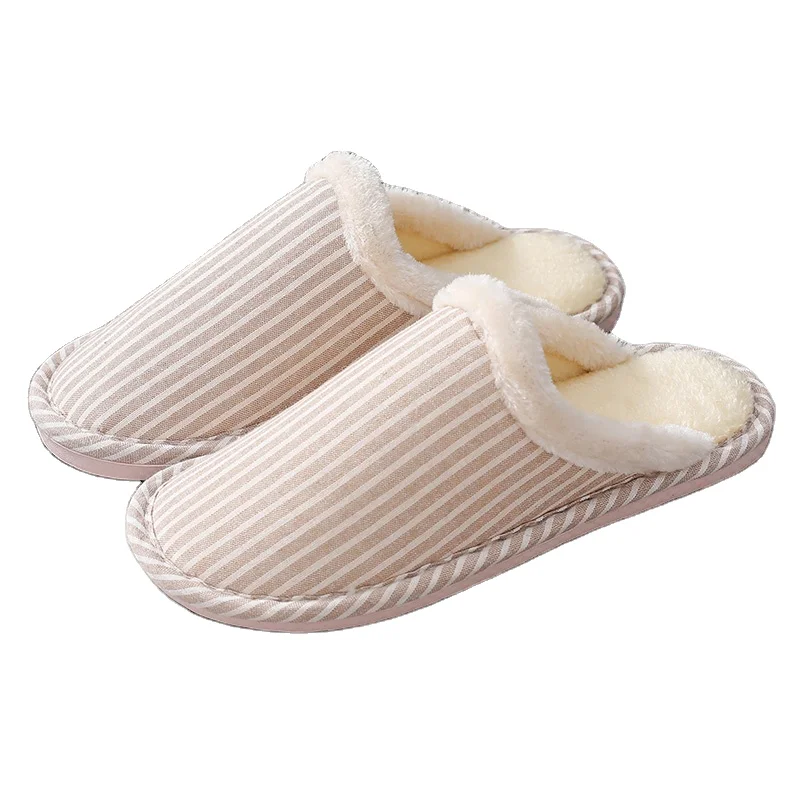 

Women Men Winter Elderly Slippers Fine Wool Fur Indoor Slippers Warm Slippers Wood Floor Cotton Slides, Solid color