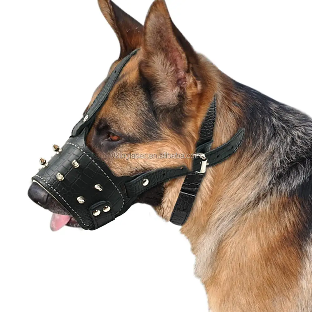 

2020 new Amazon plantHot sales PU Small Large Dog Mouth Muzzle Anti Bark Bite Chew Dog Muzzles Training Products Pet Accessories