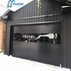 Anthracite grey automatic sectional garage door window inserts