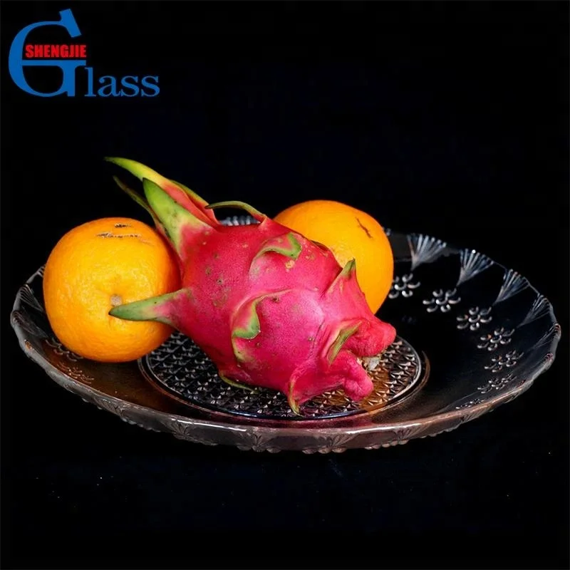 

Factory Direct Supply Fruit Plate Glass Wedding Glass Charger Plates Round Glass Serving Plates, Clear