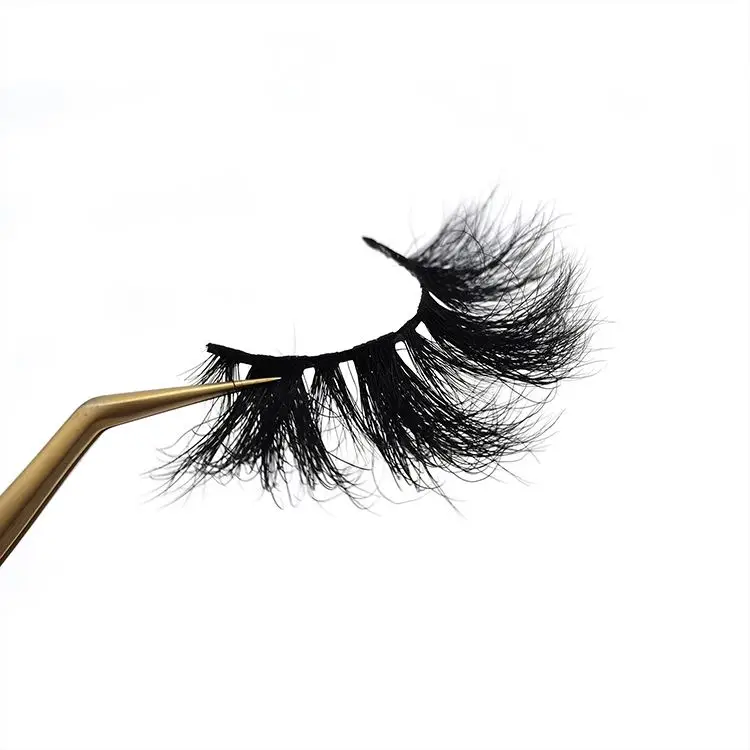 

packaging box custom money thick 25mm fluffy eyelashes fur mink eyelash, Natural black
