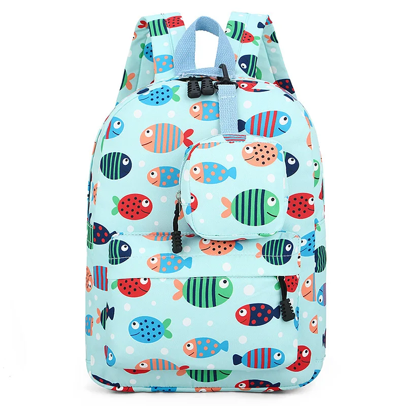 

OEM Factory Price Cute Wave Point Back Pack Durable Kids Backpack School Bag