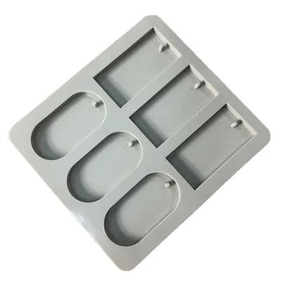 

T 380 6 cavity square oval aromatherapy wax tablet silica gel mold manual soap mold
