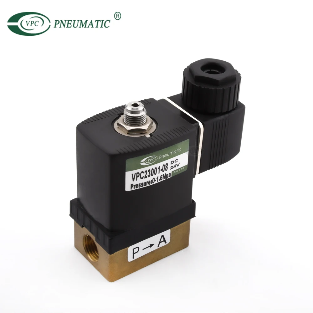 Vpc Series 3 Way Compact Direct Acting Brass Solenoid Valve With Timer