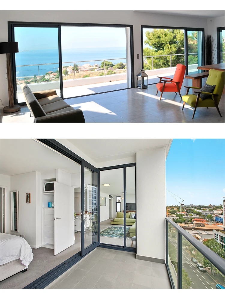 Modern Frameless Aluminum Interior Noiseless Sliding Door Aluminum