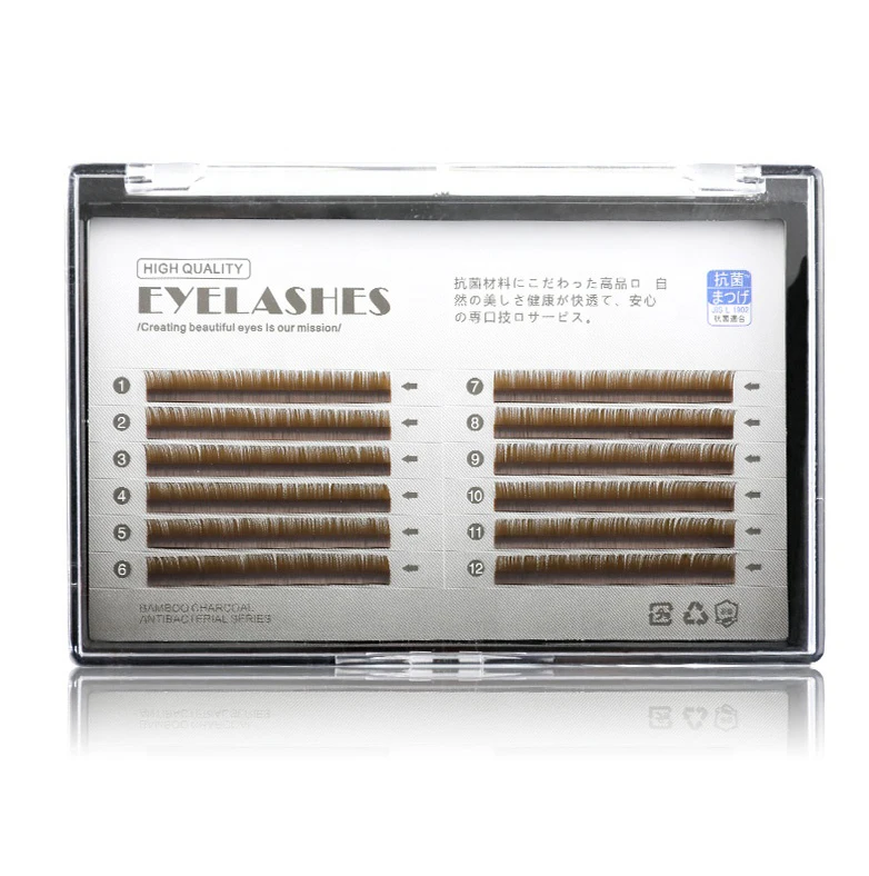 

Hot Sale Low Price Soft Grafting Eyelashes Natural High Quality Mink False Eyelashes, Brown