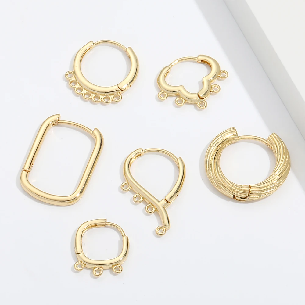 

Various Of Styles Gold Plated Earring Hook Ladies Earrings Women Jewelry Earring Hooks Jewelry Making Supplies, Gold/silver/rose gold