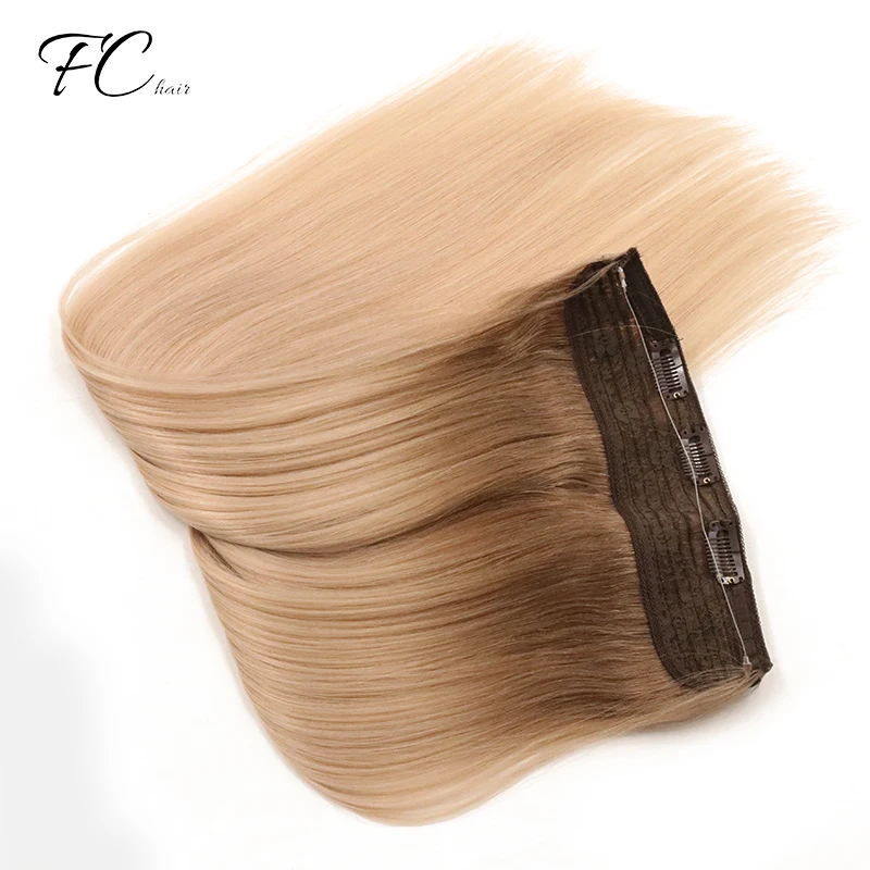 

Silky straight 26inch BB# ombre remy halo hair extensions human hair balayage color