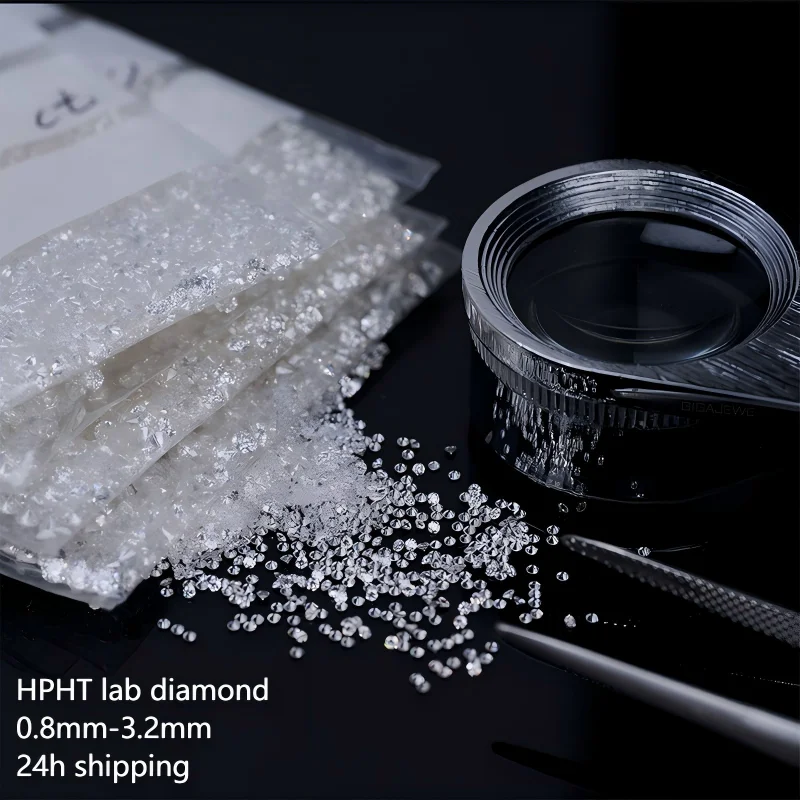 Per Carat 1.0mm 1.5mm 2mm Diamonds Starsgem Top Quality Full Stock DEF VVS VS Melee Excellent Cut Hpht Loose Lab Grown Diamonds
