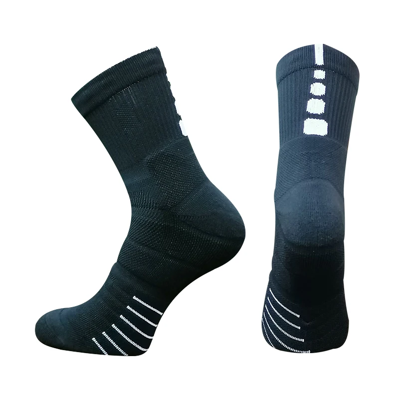 

Custom Men Solid Color Basketball Crew Sock Professional Compression anti slip socks