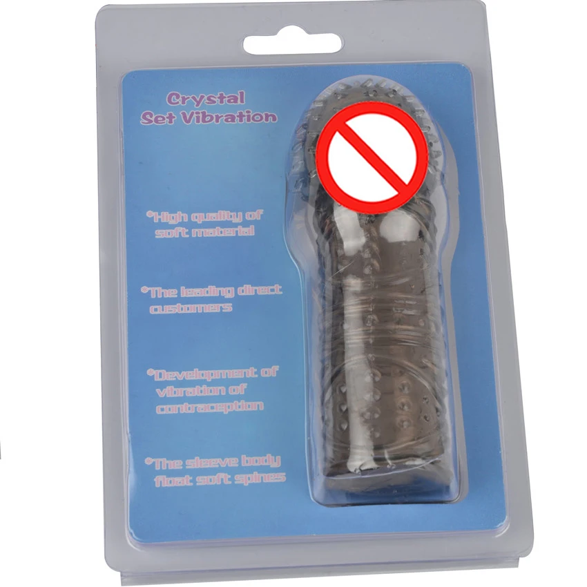 
High quality material crystal condom sex toys good price crystal condom for male wholesale crystal condom penis sleeve silicone 