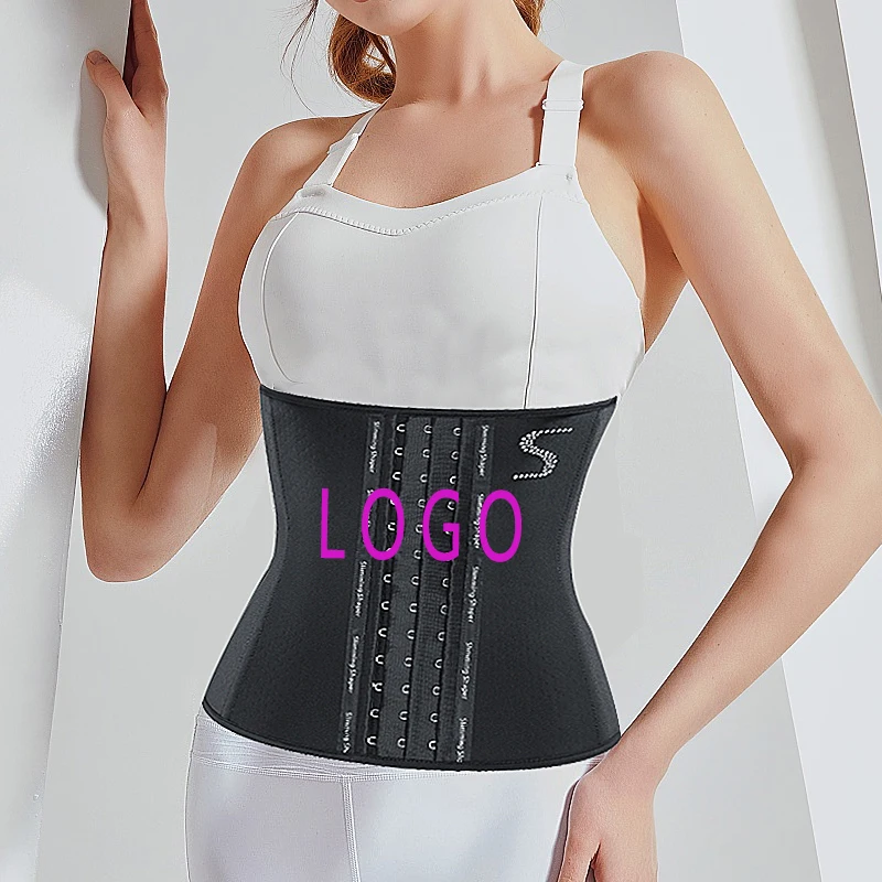 

Hot Body shape belt women's waist trainer shape corset 2020 new fashion Latex sex slimming corset belt for loss weight, Black nude/grey /rose