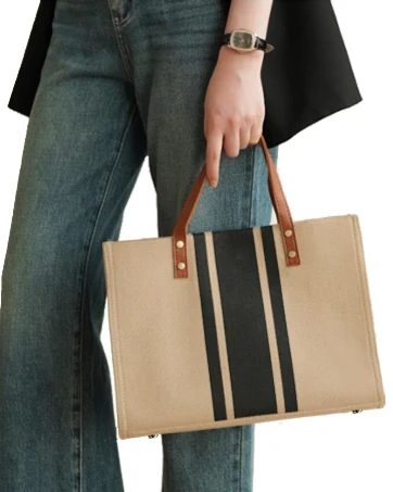 

New Simple Large Capacity Professional Business Commute Fashion Canvas Tote Bag