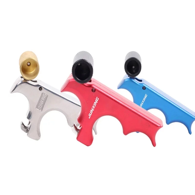 

3 Finger Stainless Steel Release Aid Archery Caliper Release for Compound Bow Archery Arrows and Bow Release 3 Colour, Red/blue/silver