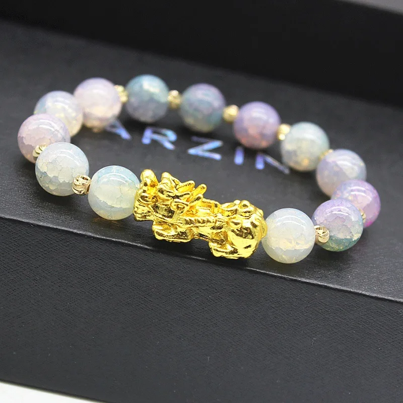 

High Quality Glass Jade Wealth Beads Gold Pixiu Bracelet Buy Bracelet Feng Shui Couple Bead Bracelet Lucky Charm Jewelry
