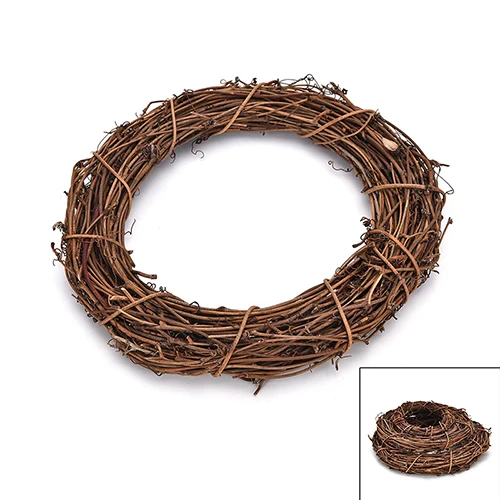 

10cm/15cm/20cm Wicker Hanging Round Wreath Rattan Sepak Wedding Supplies Home Party Decoration