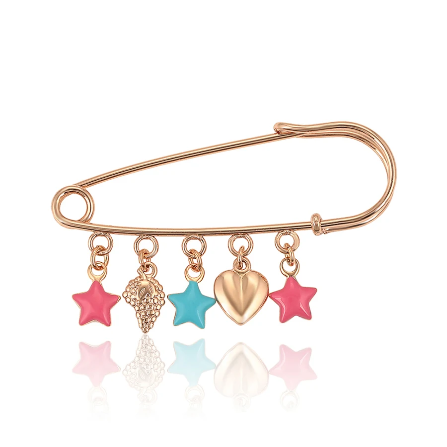 brooches-641 xuping jewelry new arrival charm Brooch Jewelry rose Gold Brooch,baby brooch